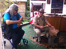 Eagle Child and Wade Baker at Klahowya Village, Stanley Park, Vancouver BC